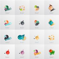 Modern geometric design temlates universal diagram banner number options workflow N13