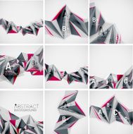 Geometric shapes in the air Vector abstract background N440