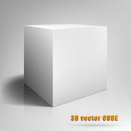 Cube 3D Vector illustration template for your design N2