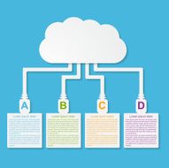 Vector cloud computing concept Modern design template N4