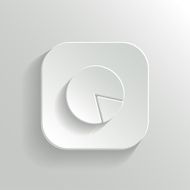 Power icon - vector white app button