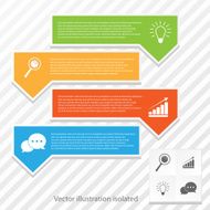 Infographics four successive options