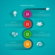 Abstract vector timeline infographic template in flat style N4