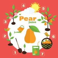 Vector garden illustration in flat style N6