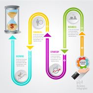 Hourglass timeline business concept0