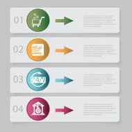 Design number banners template graphic or website layout N29