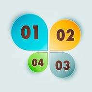 Bubbles infographic with four options