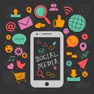 Set of social media sign and symbols N2