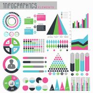 Set of colorful infographic elements for business N2