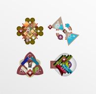 Set of abstract geometric shapes with options N178