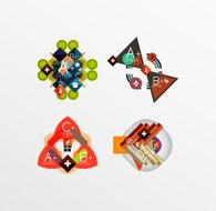 Set of abstract geometric shapes with options N179