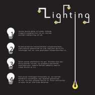 Flat style Template with light bulb idea infographics