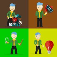 Set of businessman pose character concepts N153
