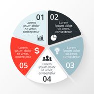 Vector circle infographic Template for cycle diagram graph presentation and N41