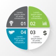 Vector circle infographic Template for cycle diagram graph presentation and N42