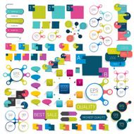 Collections of info graphics flat design diagrams N6