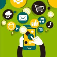 flat design illustration concept for mobile apps