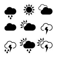 Weather widgets template icons for computing web and app N5