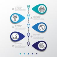 Design clean number banners timeline graphic or website Vector e N5