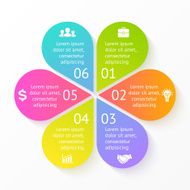 Vector circle flower infographic Template for cycle diagram graph presentation