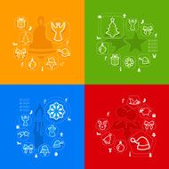 Christmas sticker infographic N86
