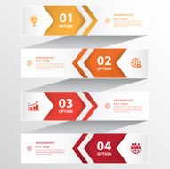 Design clean number banners template graphic or website layout N15