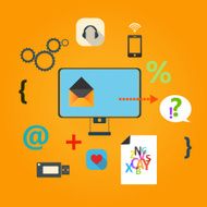 Set of flat icons for web concept N2