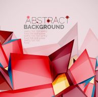 Geometric shapes with sample text Abstract template N331