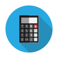 Flat Design Concept Calculator Vector Illustration With Long Sh