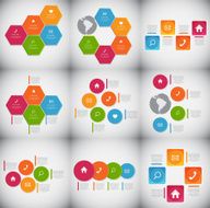 Collection of Infographic Templates for Business Vector Illustra N119