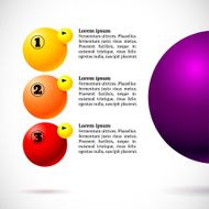 Infographics with group of flying balls N6