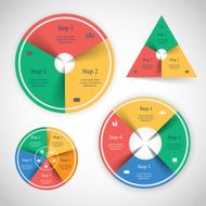 Collection of infographic templates for business N34