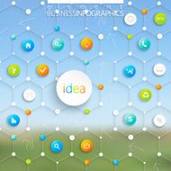 Modern infographic design with place for your text Vector illustration