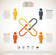 Business management strategy or human resource infographic N57