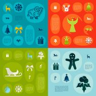 Christmas flat infographic N108