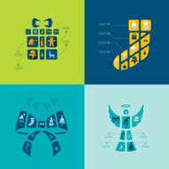 Christmas flat infographic N109