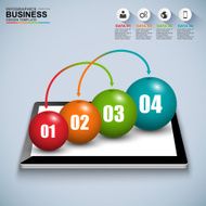 Abstract 3D isometric business Infographic N4