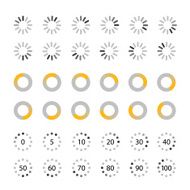 Different slyles of web loaders vector collection Flat design elements