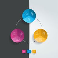 Round flowchart Infographics diagram