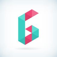 Modern letter G icon flat design element template