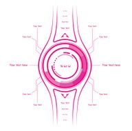 Abstract pink infographics as head-up display