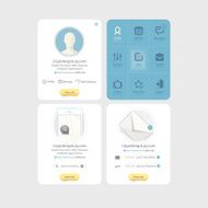 flat kit UI navigation elements with icons
