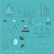 Set of business infographic elements N14