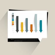 Example of business flat design graph Infographics chart N10
