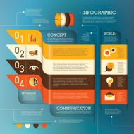 Conceptual business info graphic in color
