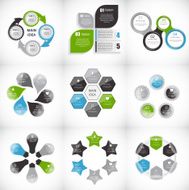 Collection of Infographic Templates for Business Vector Illustration N33