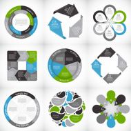Collection of Infographic Templates for Business Vector Illustration N35