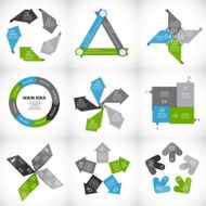 Collection of Infographic Templates for Business Vector Illustration N36