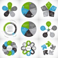 Collection of Infographic Templates for Business Vector Illustration N37