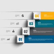Abstract 3D paper Infographic N70